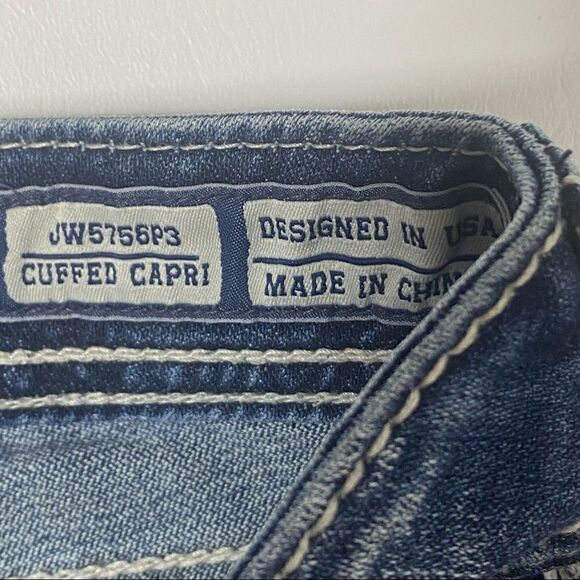 Miss Me | Cuffed Denim Capri’s - Picture 8 of 9